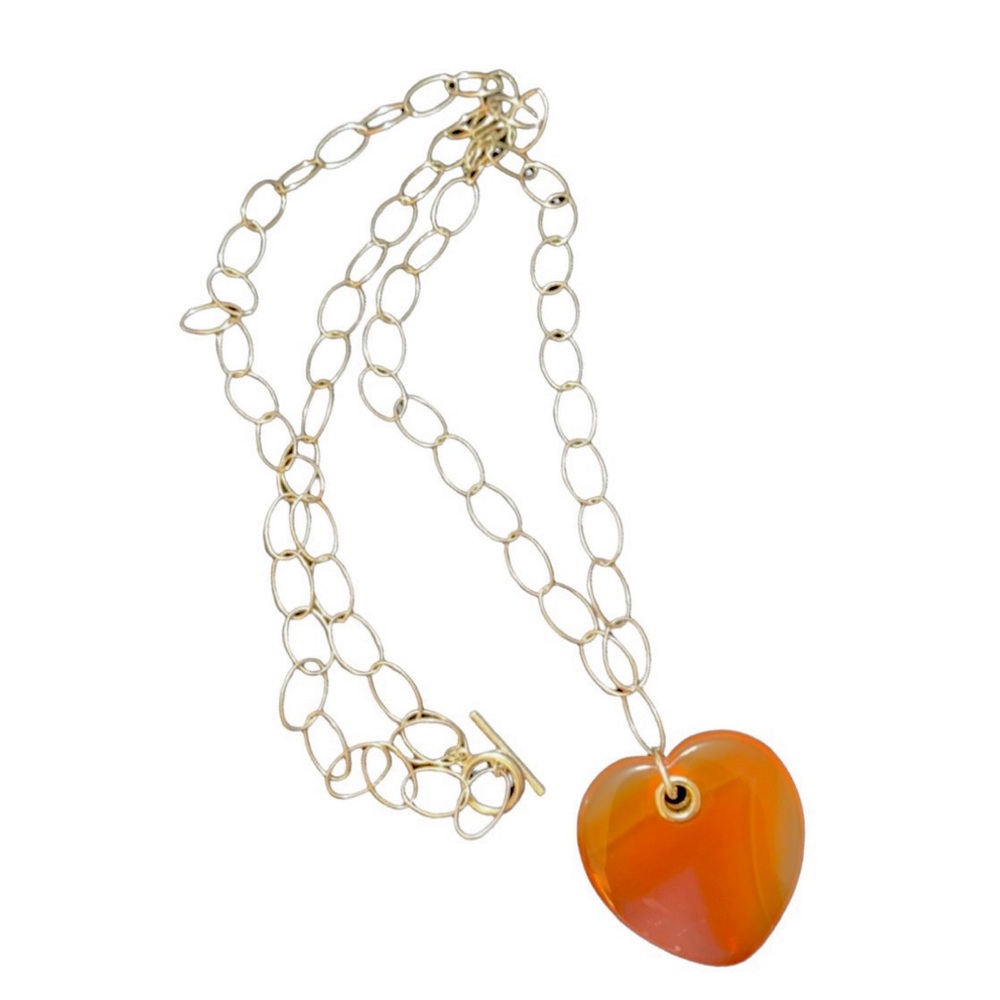 NEW Stone Heart Necklace